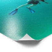 Impression Photo plongée sous-marine eau bleue (Coin)