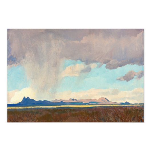 Impression Photo Pluie pour le Golfe par Maynard Dixon (Devant)