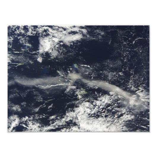 Impression Photo Plume de cendres de Soufriere Hills, Montserrat (Devant)