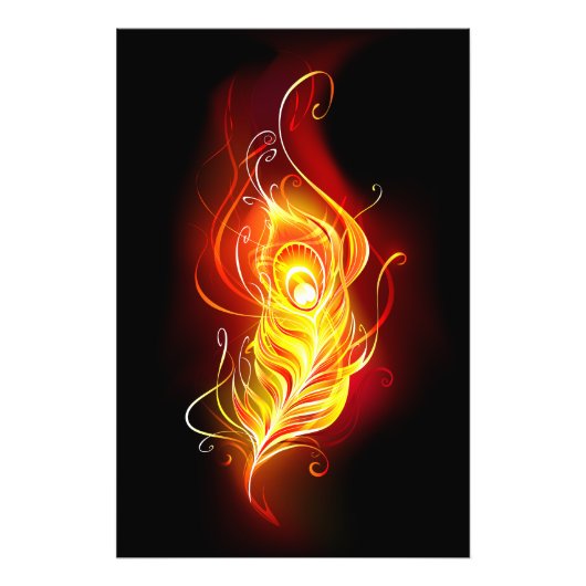 Impression Photo Plume de paon de feu (Devant)