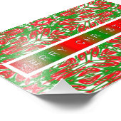 Impression Photo Pneus Abstraits rouges, blancs et verts (Coin)