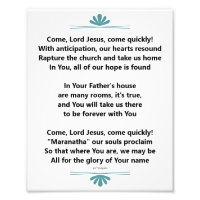 Poème chrétien Maranatha