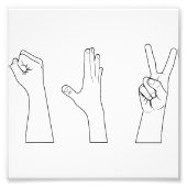 Impression Photo Poignées de ciseaux de papier (Devant)