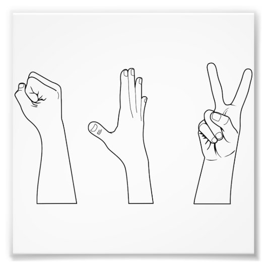 Impression Photo Poignées de ciseaux de papier (Devant)