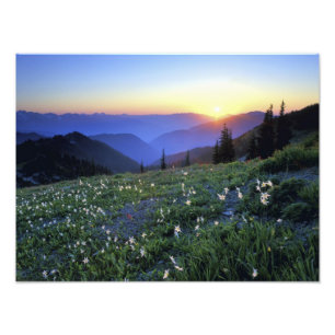 Impression Photo Point d'obstruction coucher de soleil, Pôle olympi