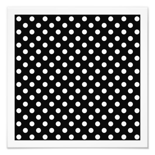 Impression Photo Pois noirs et blancs (Devant)