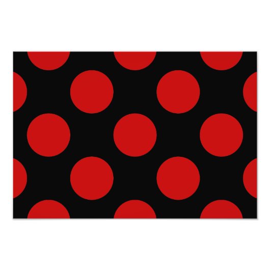 Impression Photo Pois rouges, Motif à points polka, points, pointil (Devant)