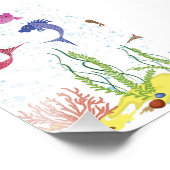 Impression Photo Poisson bêta illustré (Coin)