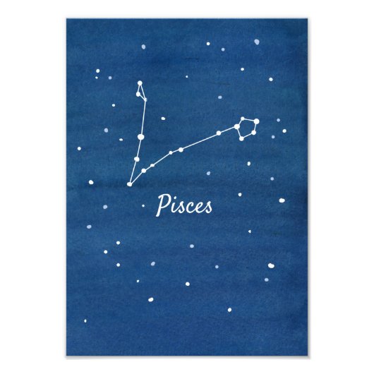 Impression Photo Poissons Star Constellation Bleu (Devant)