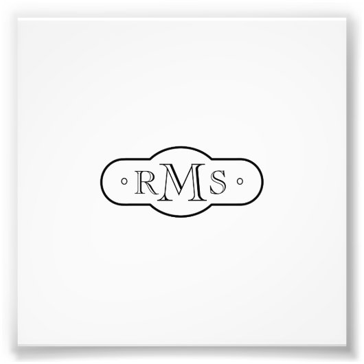 Impression Photo Police Openface Monogramme Entreprise (Devant)