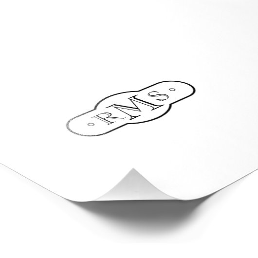 Impression Photo Police Openface Monogramme Entreprise (Coin)