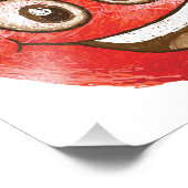Impression Photo pomme rouge fruit heureux (Coin)