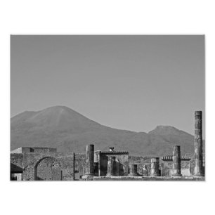 Impression Photo Pompeii et mont Vésuve