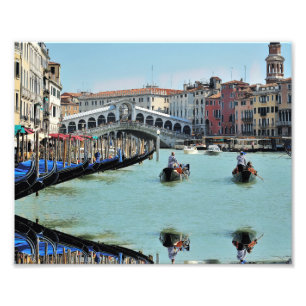 Impression Photo PONT DE RIALTO - Venise - Canal Grande