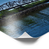 Impression Photo Pont d'eau bleu (Coin)