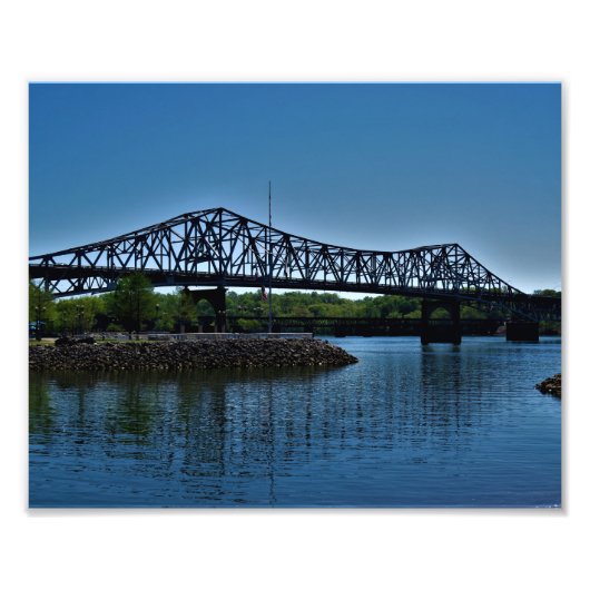 Impression Photo Pont d'eau bleu (Devant)