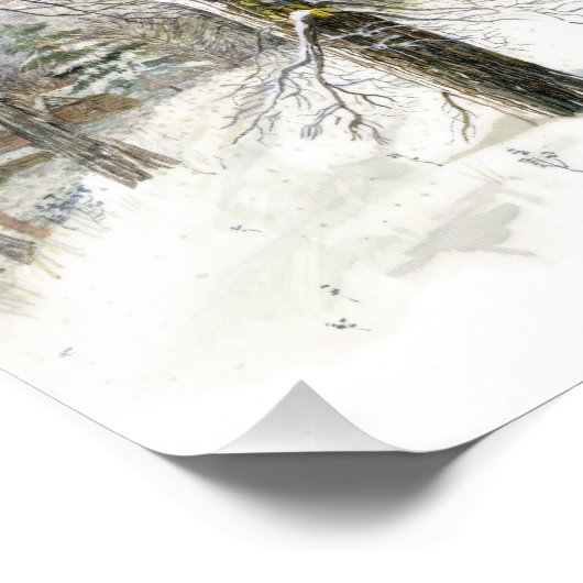 Impression Photo pont d'hiver (Coin)