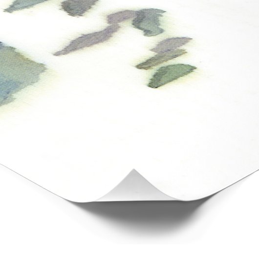 Impression Photo Pont en hiver Peinture aquarelle (Coin)