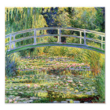 Pont japonais Monet avec nappes d'eau Imprimer