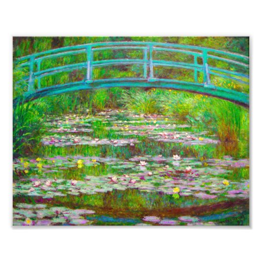 Impression Photo Pont japonais Monet et nappes d'eau (Devant)