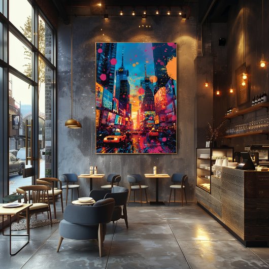 Impression Photo Pop Art: Atardecer en la Ciudad