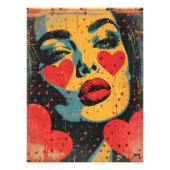Impression Photo Pop Art de Rostro con Corazones (Devant)