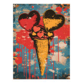 Impression Photo Pop Art Dulce: Helado de Corazones (Devant)