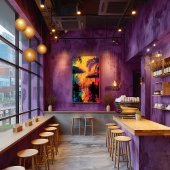 Impression Photo Pop Art: Noche de Café Tropical