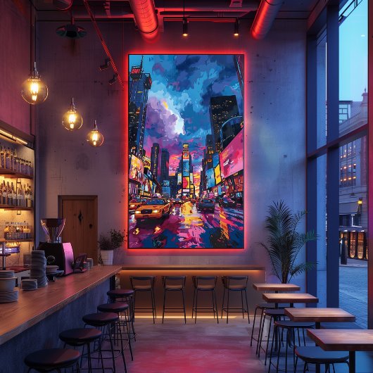 Impression Photo Pop Art: Noche en Times Square