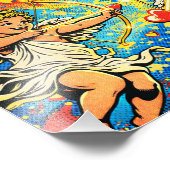 Impression Photo POP ART of two playful cupids (Coin)