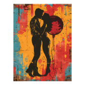 Impression Photo Pop Art Romance: Pareja y Bola de Disco (Devant)