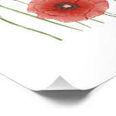 Impression Photo Poppies rouges du marché aux fleurs et coccinelles (Coin)