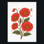Impression Photo Poppy Flower<br><div class="desc">Poppy flower with a little bee</div>