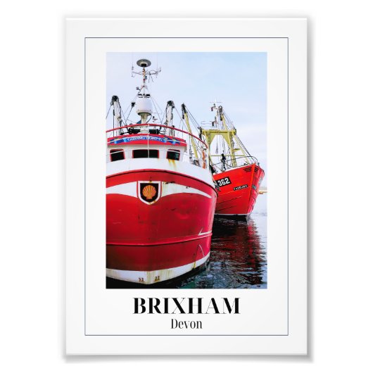 Impression Photo Port de Brixham, Riviera anglaise, Devon (Devant)