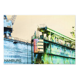 Impression Photo Port de Hambourg - Dock - Sachers Art -