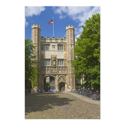 Impression Photo Porte du Trinity College et rangées de bicyclettes (Devant)