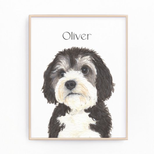 Impression Photo Portrait Bernedoodle personnalisé