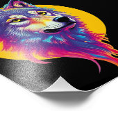 Impression Photo Portrait couleur Wolf (Coin)