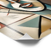 Impression Photo Portrait Cubiste moderne Art Abstrait (Coin)