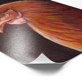 Impression Photo Portrait d'art Red Hen (Coin)