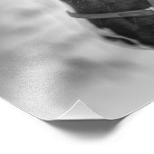 Impression Photo Portrait de cheval noir et blanc (Coin)