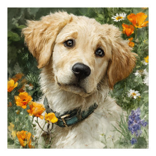 Impression Photo Portrait de chiot doré
