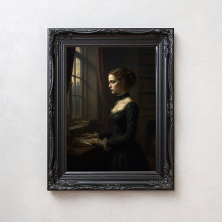 Impression Photo Portrait de femme de l'Académie sombre littéraire