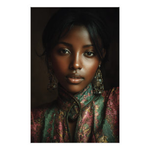 Impression Photo Portrait de foulard de tête Regal à mélanine lueur