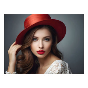 Impression Photo Portrait de mode de l'art féminin