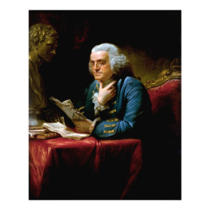 Impression Photo Portrait de pouce, Benjamin Franklin Père fondateu