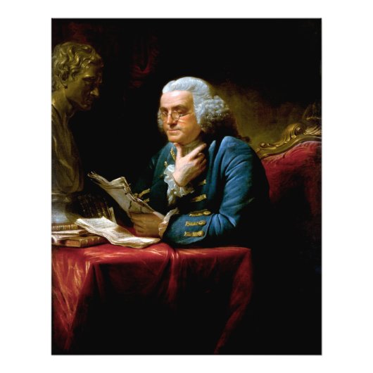 Impression Photo Portrait de pouce, Benjamin Franklin Père fondateu (Devant)