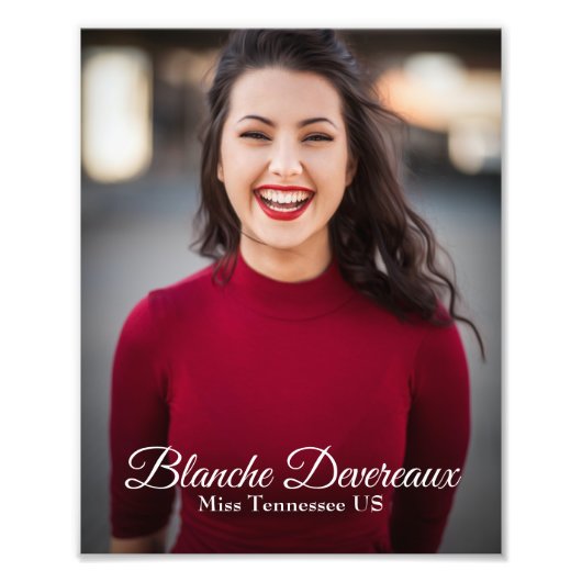 Impression Photo Portrait de shooting de concours de beauté (Devant)