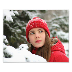 Impression Photo Portrait D'Hiver Personnaliser Modèle Facile À Cad