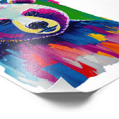 Impression Photo Portrait d'ours coloré (Coin)